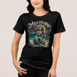 Mermape Fotografisch Combo Creature Grappig Tri-Blend Shirt