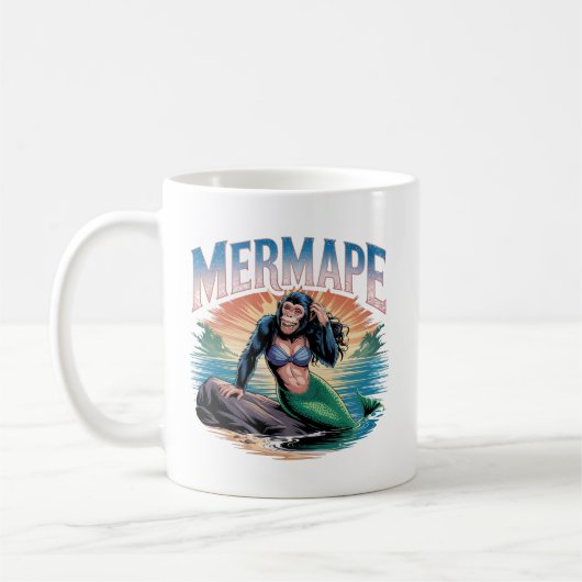 Mermape Illustratie Combo Creature Grappig Koffiemok (Links)
