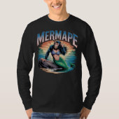 Mermape Illustratie Combo Creature Grappig T-shirt (Voorkant)