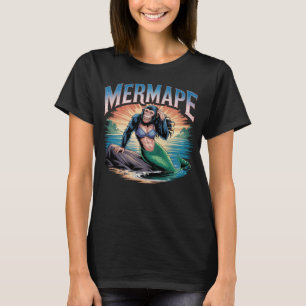 Mermape Illustratie Combo Creature Grappig T-shirt