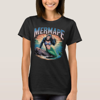 Mermape Illustratie Combo Creature Grappig T-shirt