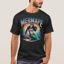 Mermape Illustratie Combo Creature Grappig