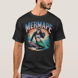 Mermape Illustratie Combo Creature Grappig T-shirt