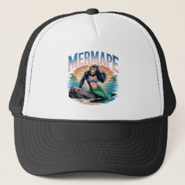 Mermape Illustratie Combo Creature Grappig Trucker Pet