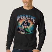 Mermape Illustratie Combo Creature Grappig Trui (Voorkant)