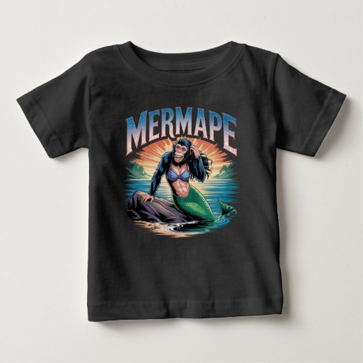 Mermape Illustratie – Mermaid Aap Grappig Dier (Voorkant)