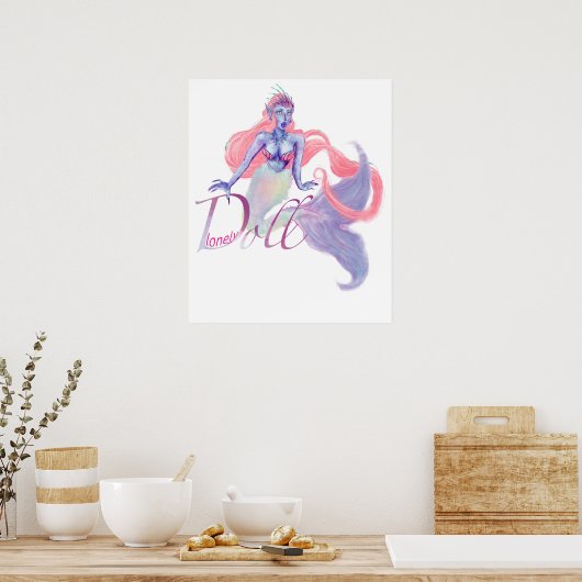 MerMay Patel Mermaid Poster (Keuken)