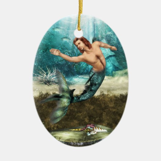 Mermen Ornaments Keramisch Ornament (Voorkant)