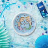 Mermen Papieren Bordje (Feest)
