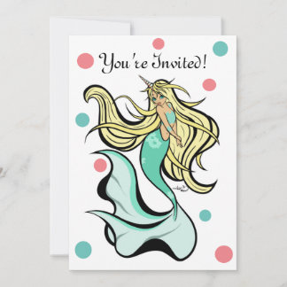 Mermicorn Birthday Party Save The Date