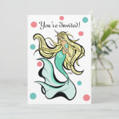 Mermicorn Birthday Party Save The Date (Staand voorkant)