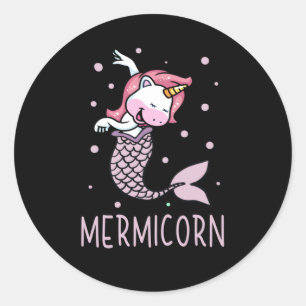 Mermicorn Unicorn Mermaid Mythical Creater Ronde Sticker