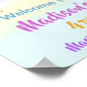 Mermicorn-welkomstpartijbord Magical verjaardagsbo Poster (Hoek)