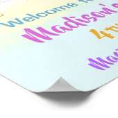 Mermicorn-welkomstpartijbord Magical verjaardagsbo Poster (Hoek)