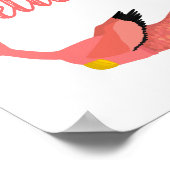 Mermingo: Mermaid Flamingo Inspirerend Citaat Poster (Hoek)