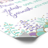 Mermosa Bar Zeemeermin Mimosa Bar Bord Baby Shower Poster (Hoek)