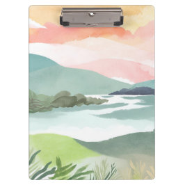 Merochtendzonneopgang | Aquarel Natuur Klembord