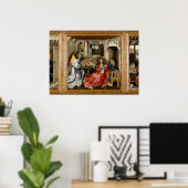Merode-altaarstuk van Robert Campin Poster (Thuiskantoor)