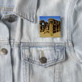 Meroitic kiosk vierkante button 5,1 cm (In situ)