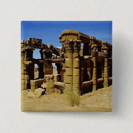 Meroitic kiosk vierkante button 5,1 cm (Voorkant)