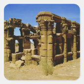 Meroïtische kiosk vierkante sticker (Voorkant)