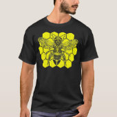 Merovingian BEE Masonic Style Design Honingraat T-shirt (Voorkant)