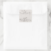 Merpeople Vierkante Sticker (Tas)