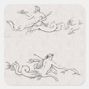 Merpeople Vierkante Sticker