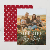 Merrer Samen Script Foto Kerstkaart (Voorkant / Achterkant)