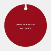 Merrer Samen Script Foto Kerstmis Metalen Ornament (Achterkant)