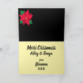 Merri Crissmuss Caribbean Poinsettia Christmas Kaart (Binnen)
