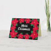 Merri Crissmuss Caribbean Poinsettia Christmas Kaart (Voorkant)