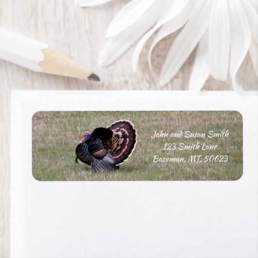 Merriam Wild Turkey Return Address Label (Insitu)
