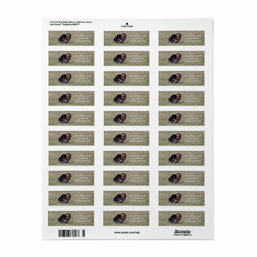 Merriam Wild Turkey Return Address Label (Full Sheet)