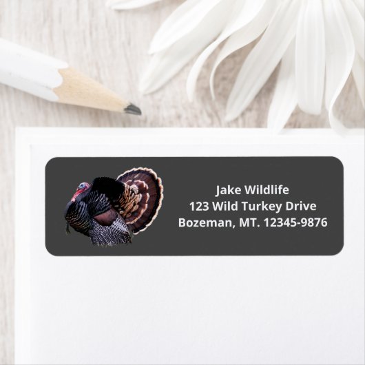 Merriam Wild Turkey Return Address Label (Insitu)