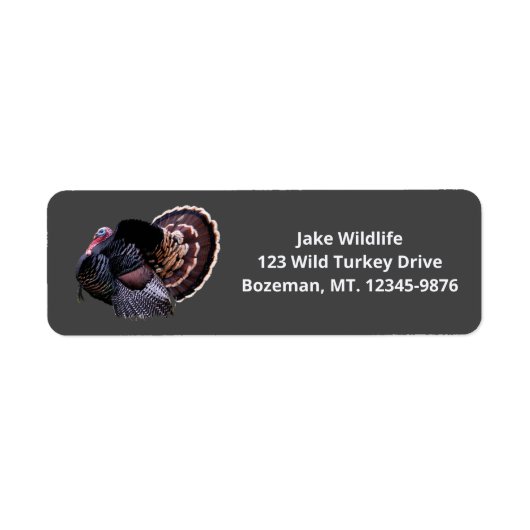 Merriam Wild Turkey Return Address Label (Voorkant)