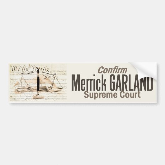 Merrick Garland Hooggerechtshof Bumpersticker (Voorkant)