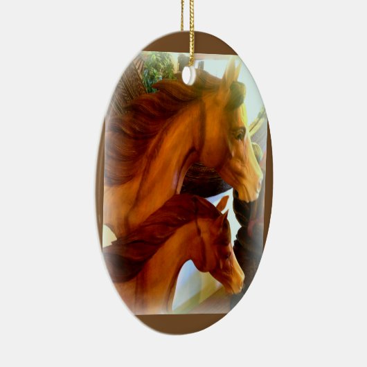 merrie en pony-versiering keramisch ornament (Rechts)