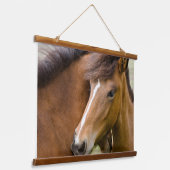 Merrie en veulen hangend wandkleed (Gebogen)