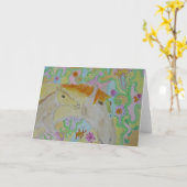 merrie en veulen kaart (Gele Bloem)