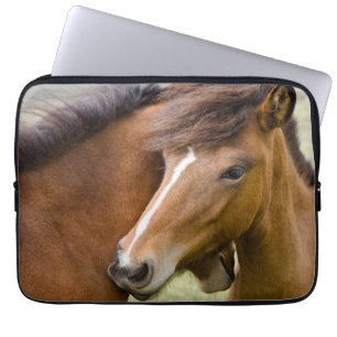 Merrie en veulen laptop sleeve