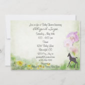 merrie en veulen paard Baby shower uitnodiging (Achterkant)