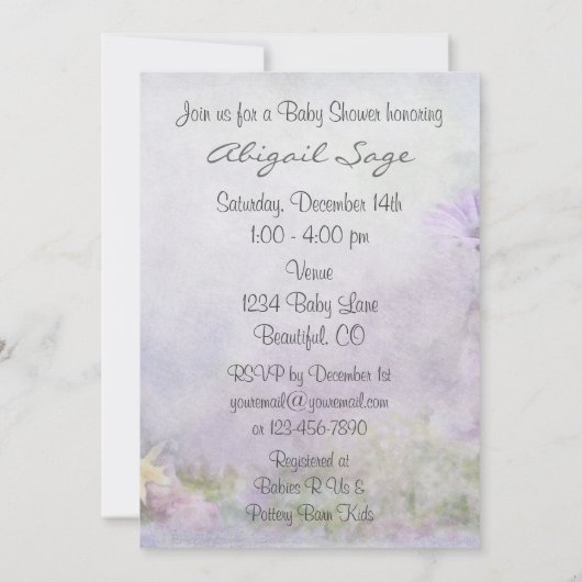  merrie en veulen silhouet Baby shower uitnodigen Kaart (Achterkant)