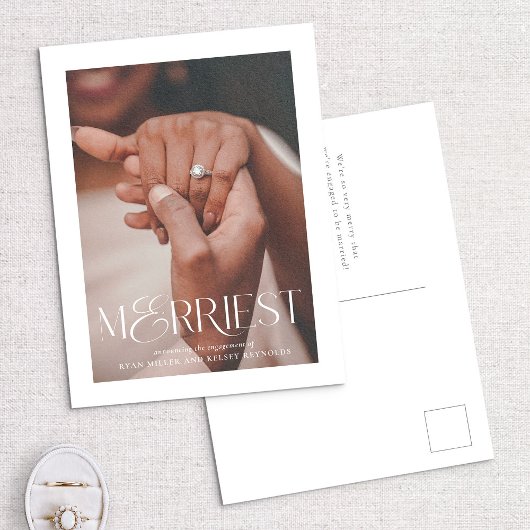 Merrie Kerst Foto Ansichtkaart Feestdagenkaart