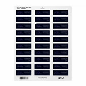Merrie Kerst Sneeuwvlok Navy Blauwe Etiket (Full Sheet)