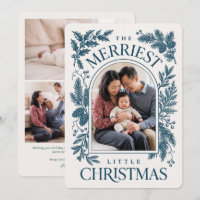 Merrie Kleine Kerst Vintage Botanische Teal