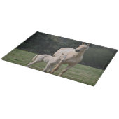 Merrie met haar veulen paarden snijplank (Hoek)