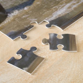 Merrie met veulen die een rivier oversteekt legpuzzel (Zijkant)