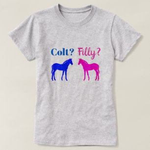 Merrie Of Hengst Western Stijl Geslacht Reveal  T-shirt