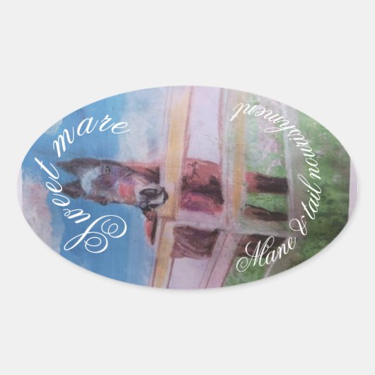 merrie ovale sticker (Voorkant)